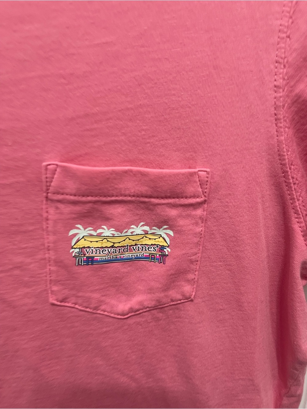 Vineyard Vines Pink Tropical Palapa Tee - Picture 12 of 16